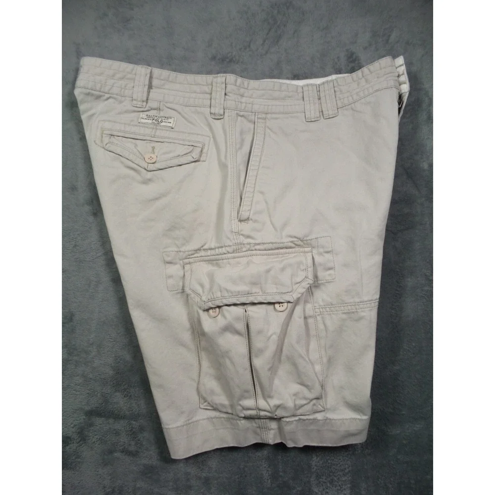 Polo Ralph Lauren Shorts Mens Size 38 Stone Gellar Classic Fit Cargo Pockets
